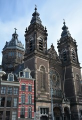 Basilica of Saint Nicholas (Sint Nicolaaskerk) in Amsterdam of May 9, 2015, Netherlands