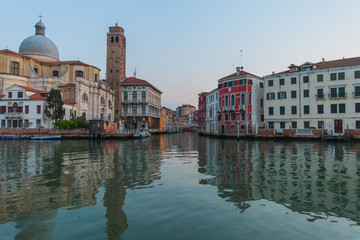 Naklejka premium View of San Geremia Church and Grand Canal in the morning, Venezia, Italy
