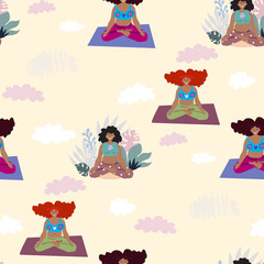 Obraz na płótnie Canvas Yoga pattern1