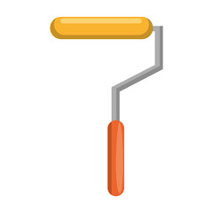 paint roller icon cartoon isolated