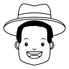 man face wearing white background