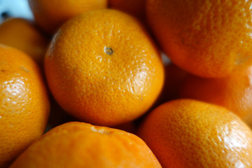 Mandarin close up with blur effect.