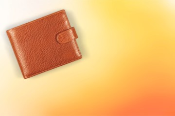 Leather wallet isolated on  background