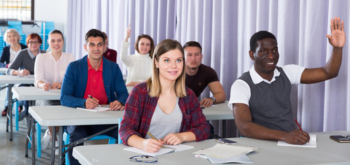 Students at extension courses