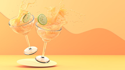 Dual Mango Alcoholic Beverages Colliding
