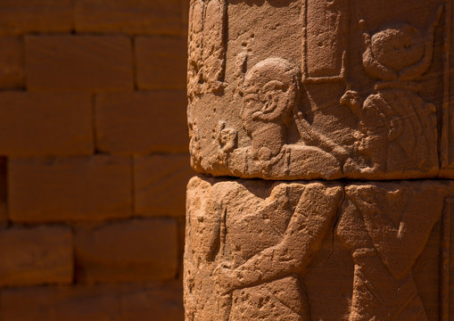 Sudan, Nubia, Naga, column in naga site