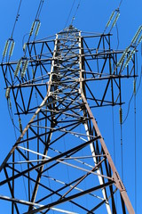  Power line against a blue sky