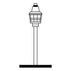 N seoul tower icon cartoon in black and white