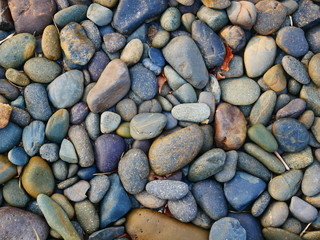 pebbles on the beach background, stone texture