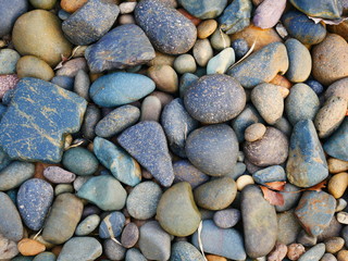 pebbles on the beach background, stone texture