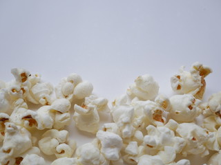 popcorn on white background,