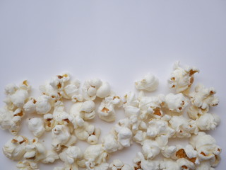 popcorn on white background,