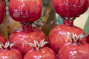 Red Pomegranate Ceramic Decoration