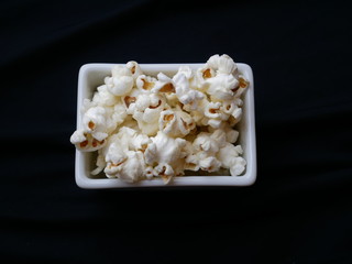 popcorn on a plate