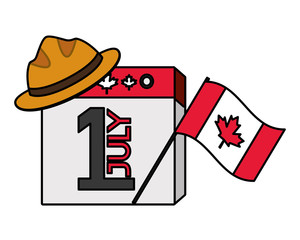 happy canada day vector illustration