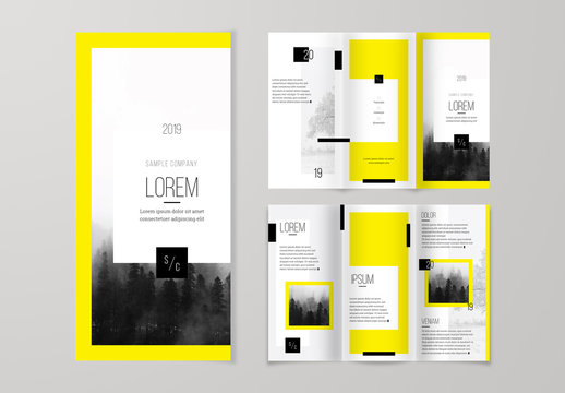 Bold and Bright Trifold Brochure Layout
