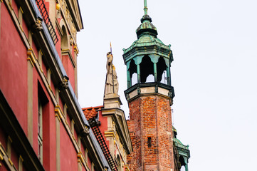 One of the minor spires of the Muzeum Historyczne Miasta Gdańska in Dluga, Dlugi Targ, Gdansk