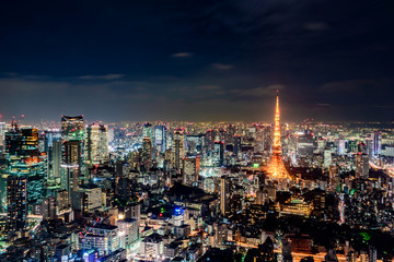 Obraz premium Tokyo Tower, Japan - communication and observation tower.