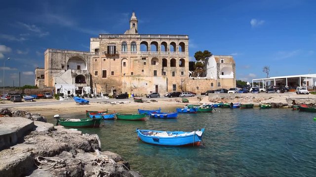 Benedictine Abbey of San Vito. Polignano a mare. Puglia. Italy.