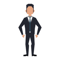 business man avatar icon cartoon