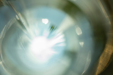 Sunshine clouds sky during morning background. Blue,white pastel heaven,soft focus lens flare sunlight. Abstract blurred cyan gradient of peaceful nature. abstraction 