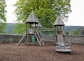 Fototapeta na wymiar Childrens playground in park