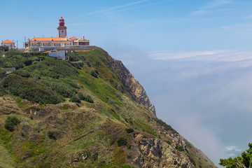 Fototapeta na wymiar Cabo da Roca summer in the fog