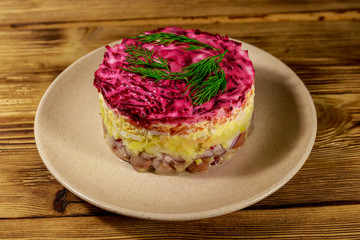 Traditional russian salad 