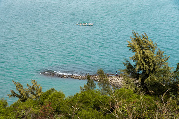 aerial view of the sea