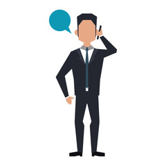 business man avatar icon cartoon