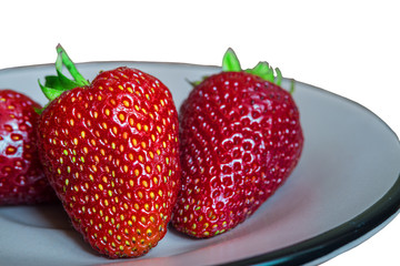 close up of juicy strawberries
