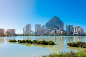 Fototapeta premium The rock and the buildings