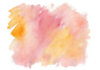 abstract yellow pink watercolor background