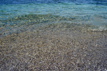 Obraz premium Crystal blue Black Sea in Bulgaria Nessebar island