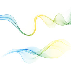 Vector Abstract spectrum curved lines background. Brochure and site design. Colorful wave.