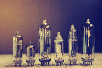 Several different vacuum tubes