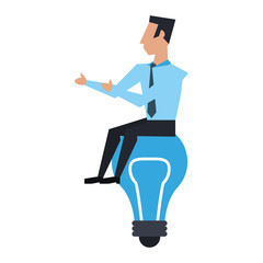 business man avatar icon cartoon