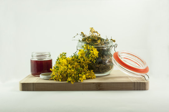 Hypericum perforatum, from this plant is obtained Hypericum Oil, a powerful regenerator for burns and wounds.