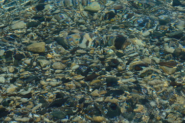 Crystal blue Black Sea in Bulgaria Nessebar island