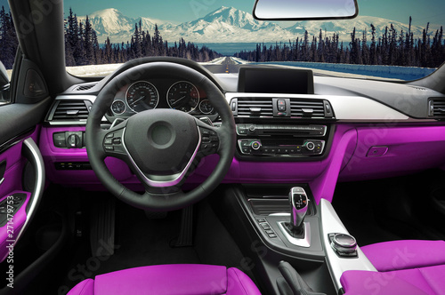 dashboard of a modern car