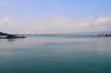 Obraz premium Crystal blue Black Sea in Bulgaria Nessebar island