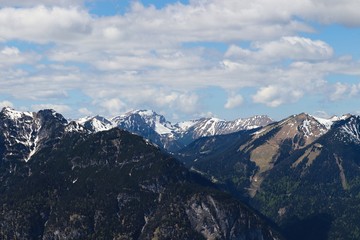 Bergpanorama in den deutschen Alpen