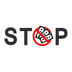 no corruption sign on a white background