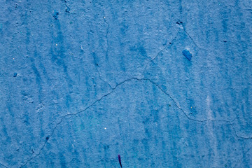 Blue Painted Cracked Concrete Wall Texture