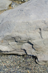 Sea stones on the beach.