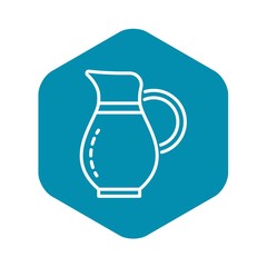 Water jug icon. Outline water jug vector icon for web design isolated on white background