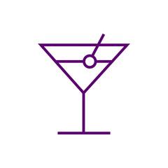 Line icon martini glass