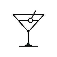 Line icon martini glass