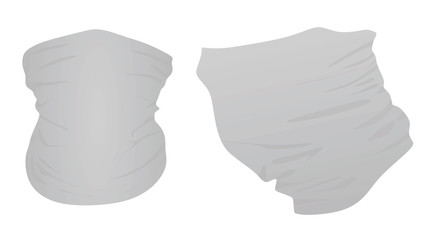 Robber grey neck scarf. vector illustration