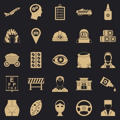 Perfect work icons set. Simple set of 25 perfect work vector icons for web for any design
